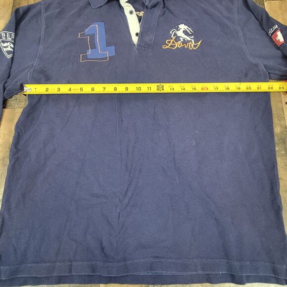 Vintage Ettinger Sport Davos Limited Edition Long Sleeve Polo Switzerland Men XL - Picture 11 of 12